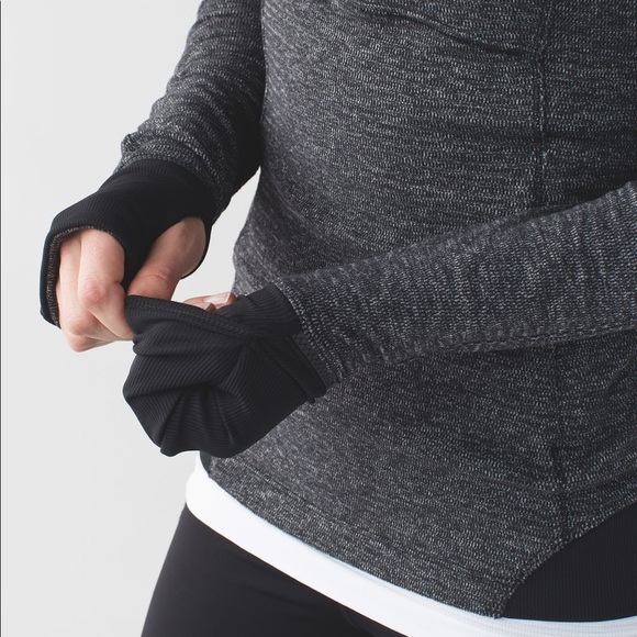 Lululemon Runderful 1/2 Zip Mini Check Pique Black - Picture 3 of 12